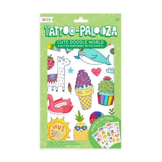 Cute Doodle World Tattoo Paloza