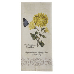 Chrysanthemum Print Dishtowel