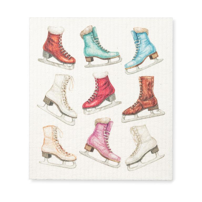 ALL OVER SKATES SWEDISH DISHCLOTH