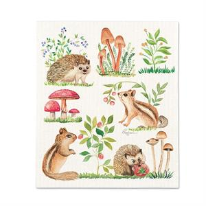 MUSHROOMS & CRITTERS SWEDISH DISHCLOTH