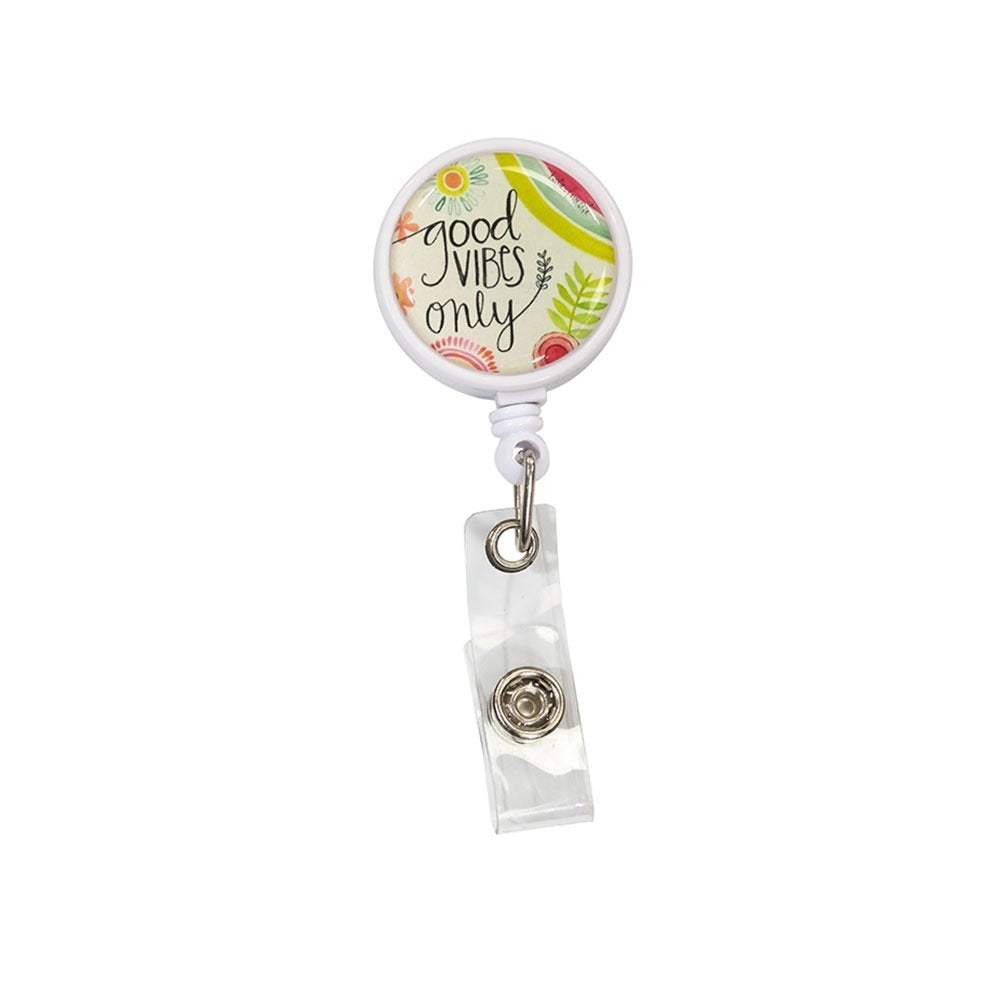 GOOD VIBES ONLY BADGE REEL