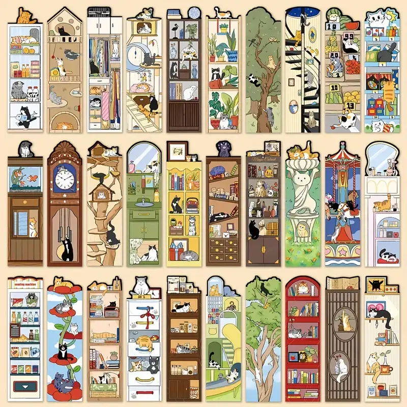 CREATIVE CAT BOOKMARKS SET OF 10