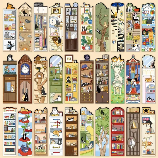 CREATIVE CAT BOOKMARKS SET OF 10