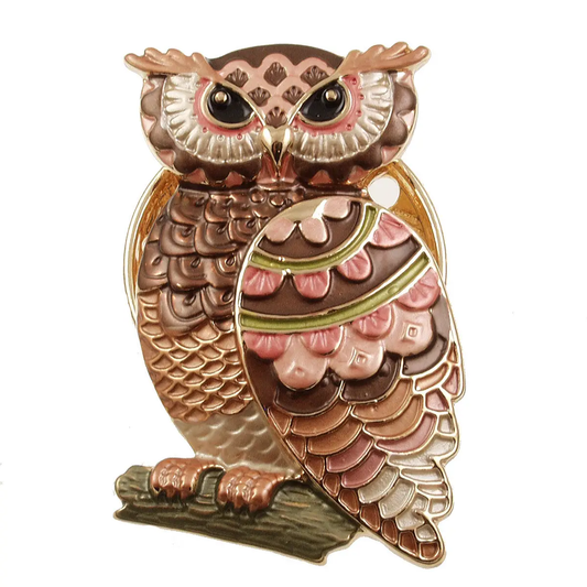 Magnetic Owl Brooch