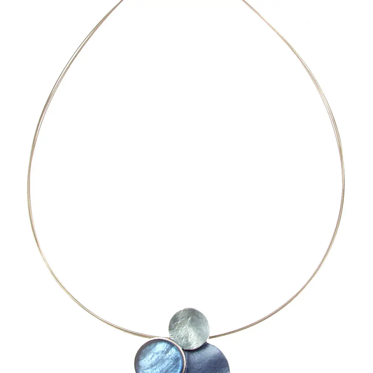 LIGHT BLUE THREE CIRCLES PENDANT