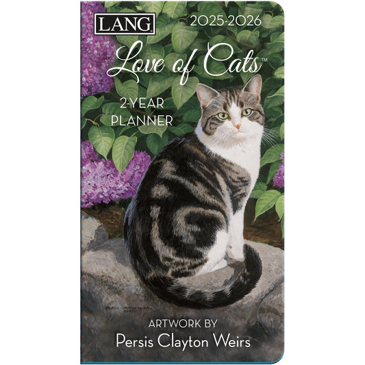 2025 LOVE OF CATS 2-YEAR POCKET PLANNER