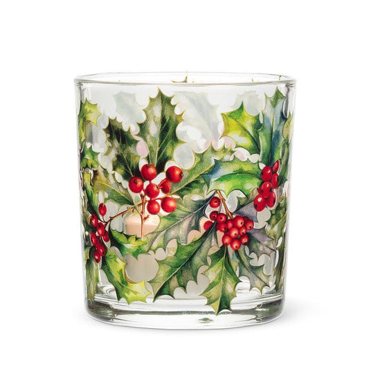 HOLLY & BERRIES Candle Holder