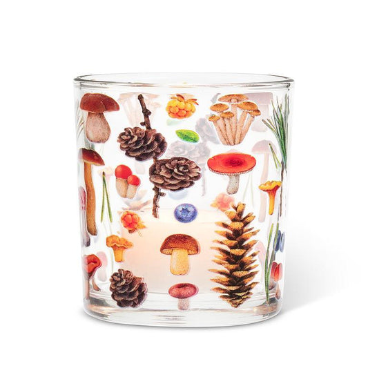 Mushrooms & Pinecones Votive Holder