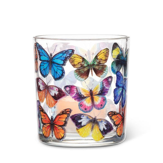 Colorful Butterflies Votive Holder