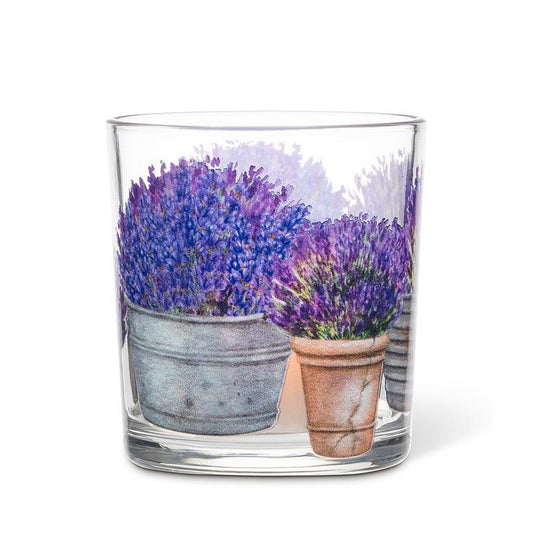Baskets of Lavender Votive Holder