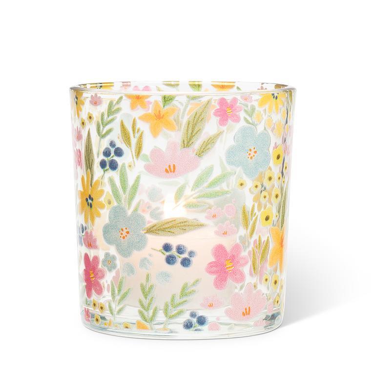 Pastel Floral Candle Holder