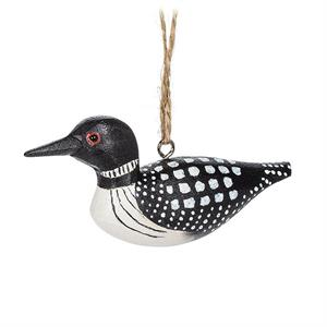 LOON CARVED ORNAMENT