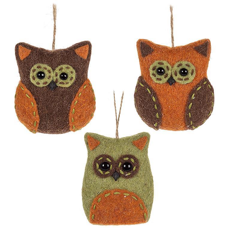 OWL ORNAMENT - ASST