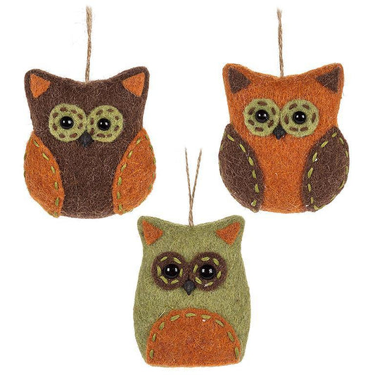 OWL ORNAMENT - ASST
