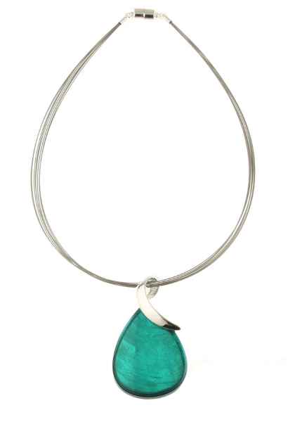 TURQUOISE TEARDROP MAGNETIC NECKLACE