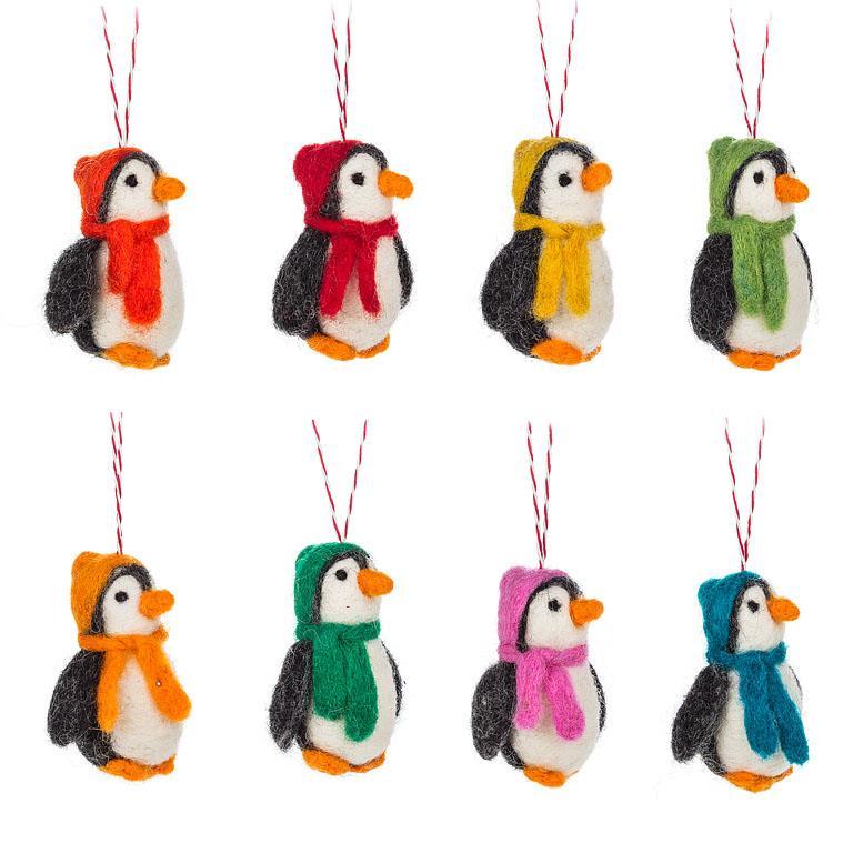 PENGUIN WITH HAT ORNAMENT