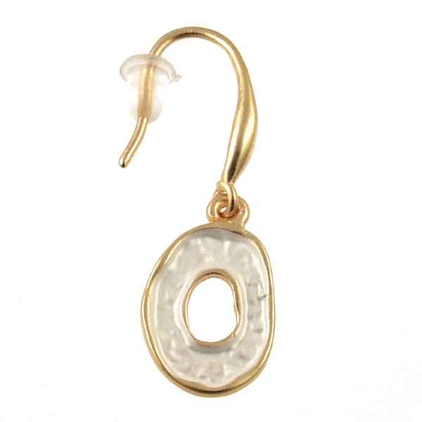 SV WH GLD ORGANIC OVALS EARRINGS