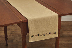 Burlap Star Runner 13X36