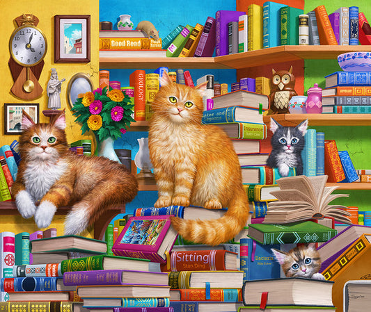 BOOKSHOP CATS 1000 PC Puzzle