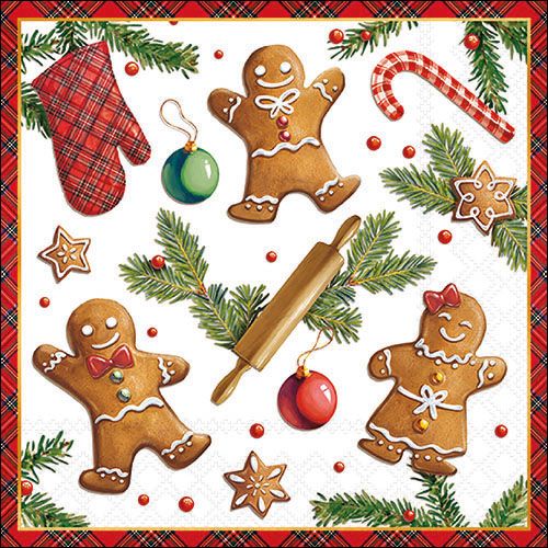 Gingerbread Cookies LUNCHEON NAPKIN