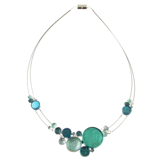 Aqua Multi Dots Necklace