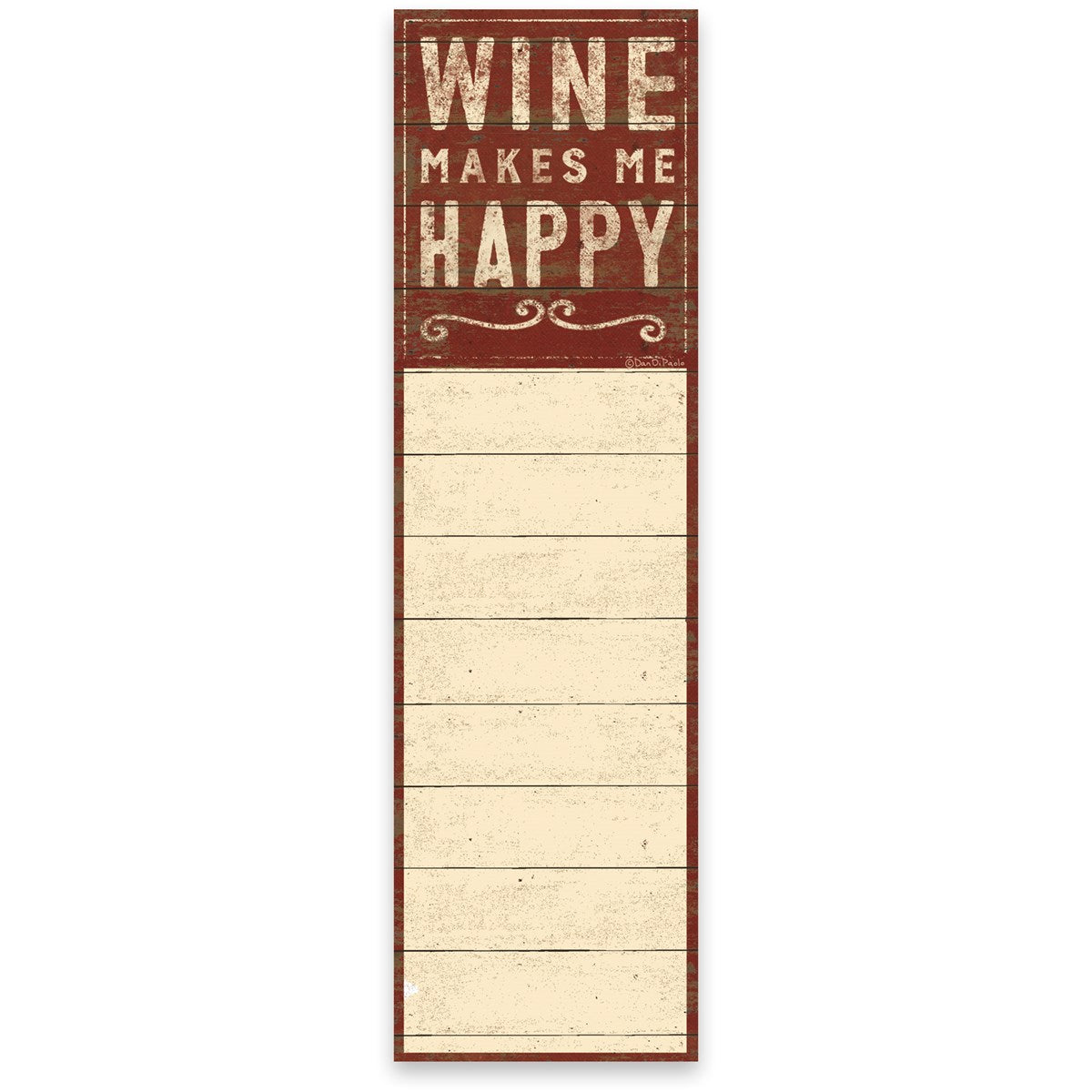 List Notepad - Wine Makes Me Happy