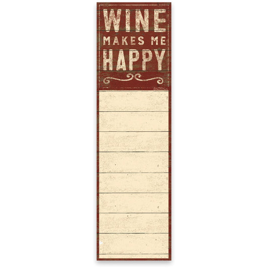 List Notepad - Wine Makes Me Happy