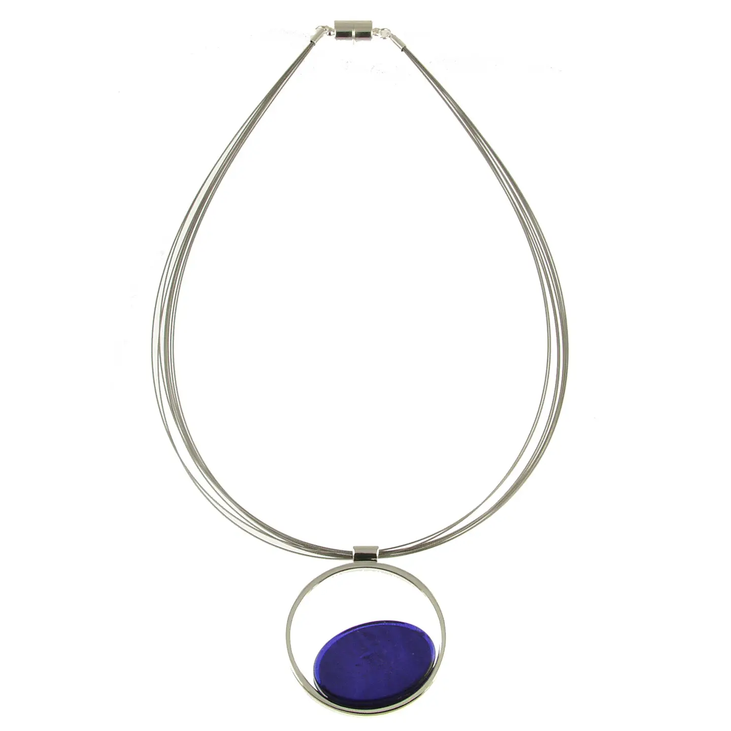 Purple Stone Drop Magnetic Pendant