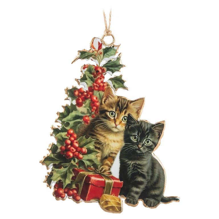 KITTENS WITH TREE ORNAMENT