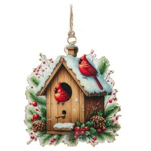 CARDINALS BIRDHOUSE Ornament