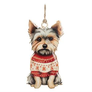 YORKIE IN SWEATER Ornament