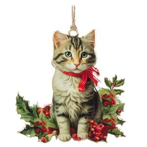 OWL IN SANTA HAT Ornament