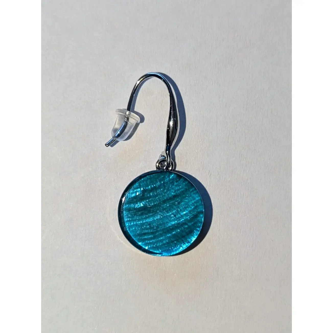 BLUE ROUND CONFETTI EARRINGS