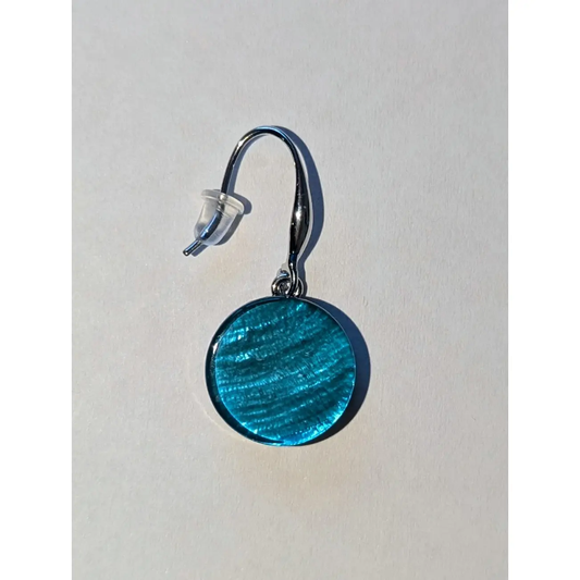 BLUE ROUND CONFETTI EARRINGS