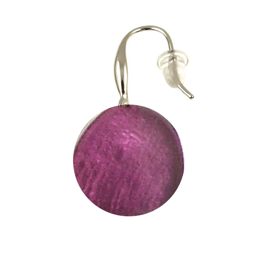 PURPLE ROUND CONFETTI EARRINGS