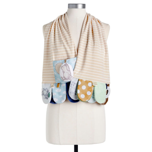 POOH TAN & BLUE MOMMY & ME SCARF