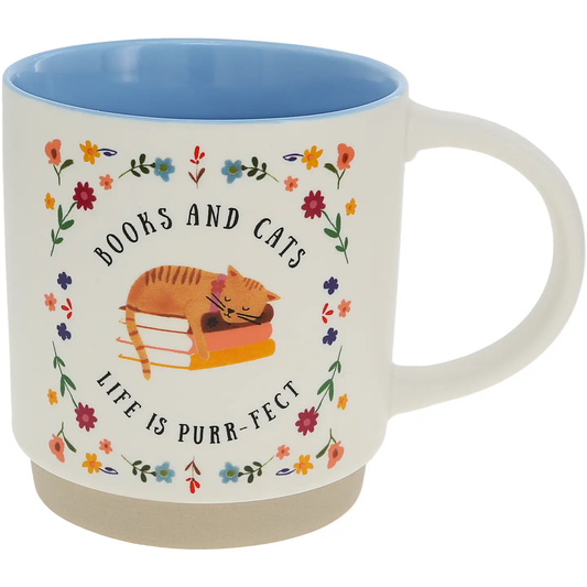 BOOKS & CATS 18OZ MUG