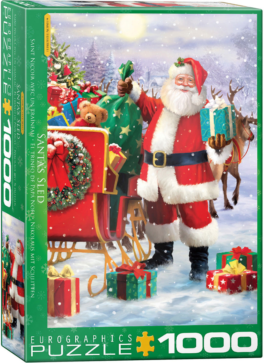 Santa w/Sled 1000PC Puzzle