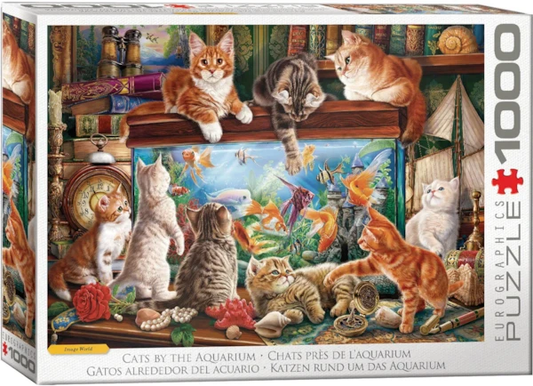 Cats By the Aquarium 1000PC PUZZLE