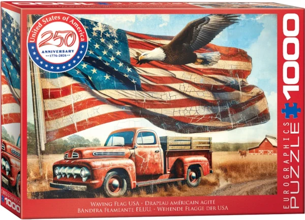 WAVING FLAG USA 1000PC PUZZLE