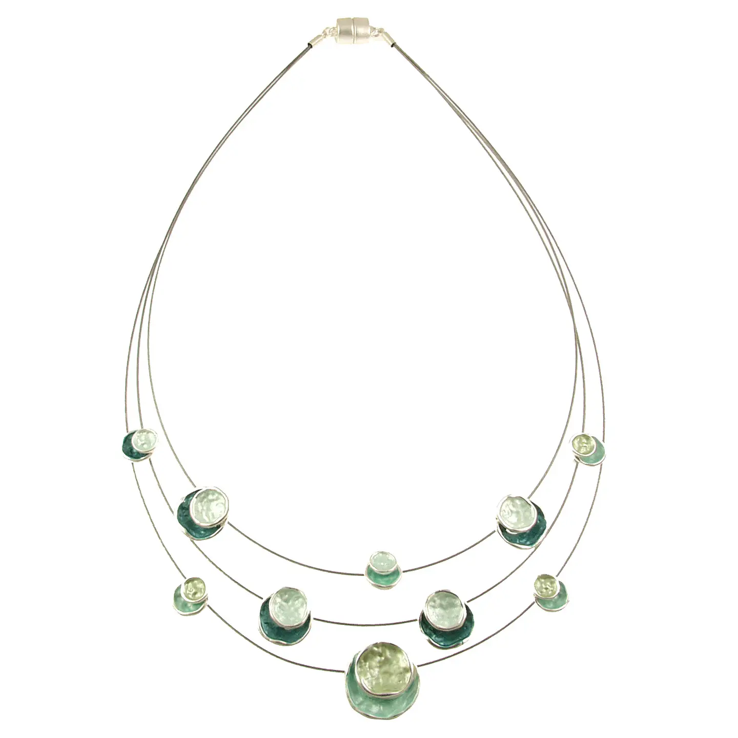 Aqua DRAPE ENAMEL TIERED NECKLACE