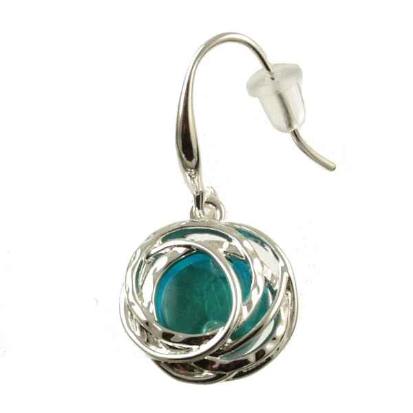 TURQUOISE Oxidized Silver Earrings