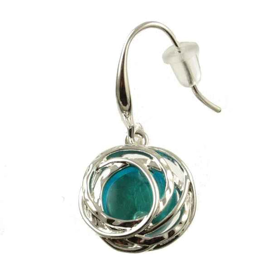 TURQUOISE Oxidized Silver Earrings