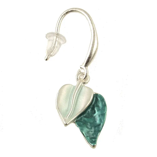Aqua Leaf Garland Earrings