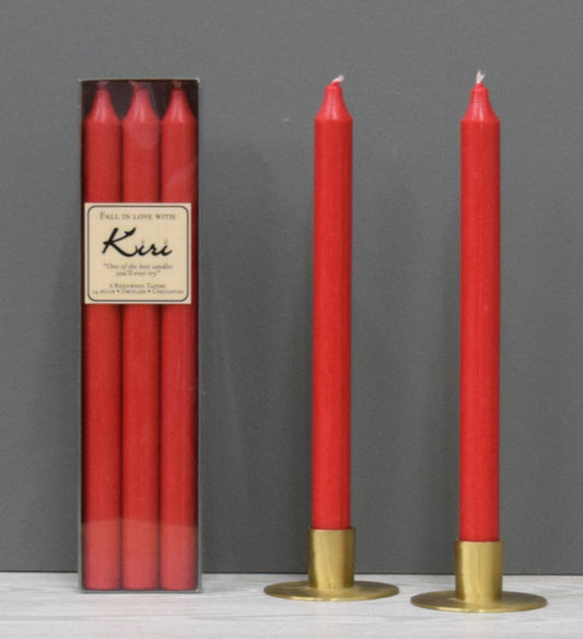 RED PACK OF 6 12" TAPERS