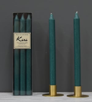 DARK GREEN PACK OF 6 12" TAPERS