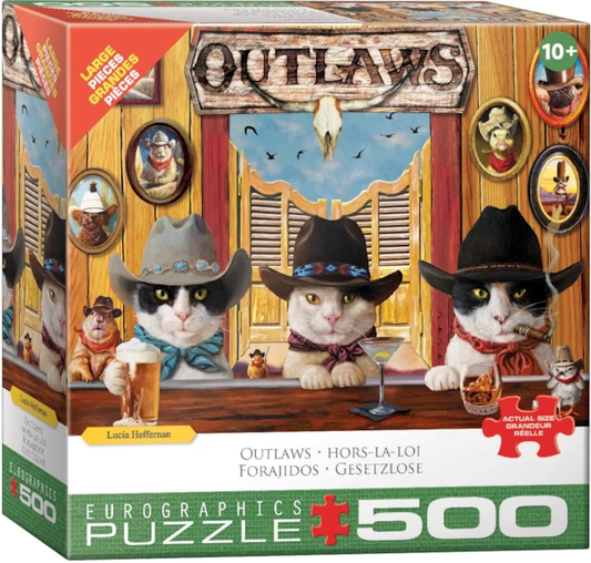 Outlaws Cats 500PC Puzzle