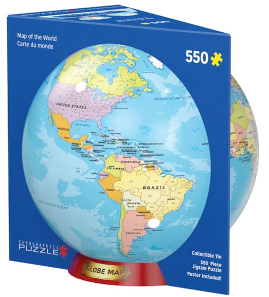 MAP OF THE WORLD TIN 550PC PUZZLE