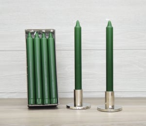 DARK GREEN 9" ECO FRIENDLY TAPERS PACK 8
