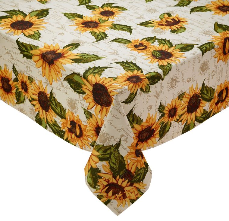Rustic Sunflower Printed Tablecloth